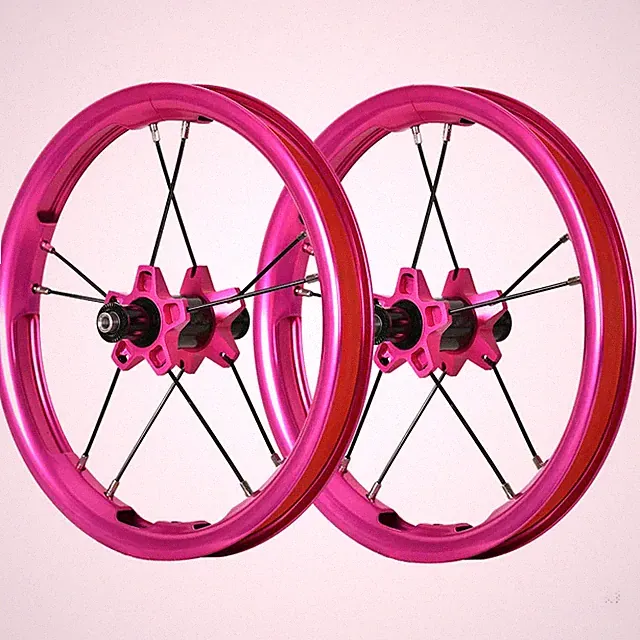 12 Inch Children's Bicycle Aluminum Alloy Wheelset with Carbon Stright Pull Hubs