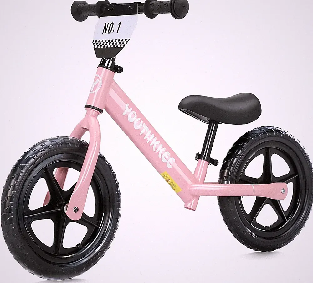 12 Inch Toddler Balance Bike for 1-3 Year Olds, No-Pedal Bike with Tool-Free Adj