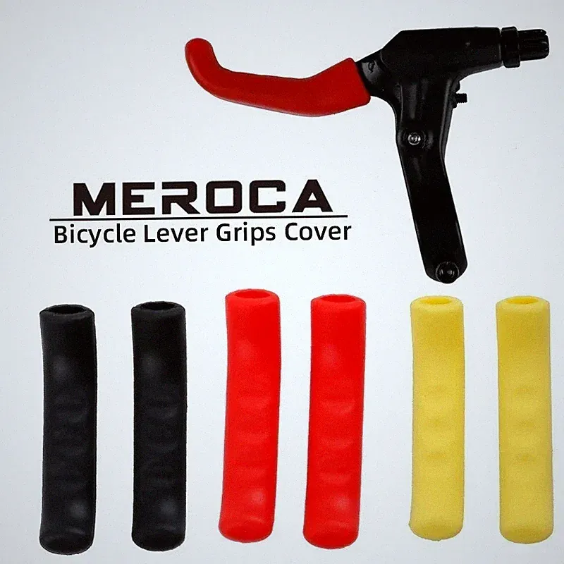 1Pair MEROCA Bike Brake Lever Silicone Grip Covers, Bicycle Handle Accessories