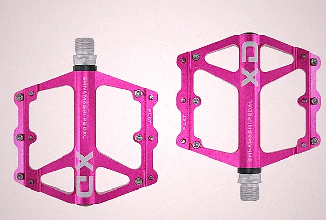 1Pair MTB Road Bike Bicycle Pedals Platform Flat Aluminum Cycling Bearing Pedals