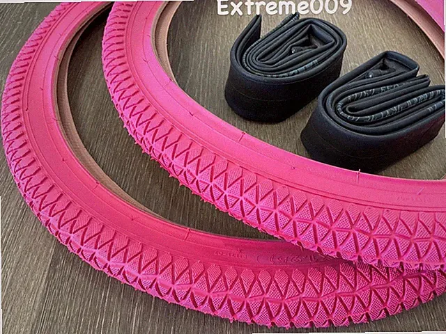 2 PINK 20" BMX Girl's Bicycle Tires & Tubes 20X1.75 also fits 20x1.95 /20x2.125