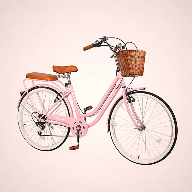 26 Inch Beach Cruiser Bike for Women, Hybrid Womens Bike with 7 Speed, Adjust...