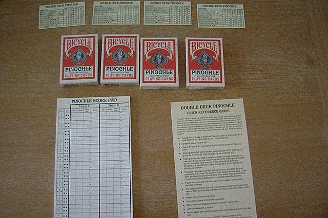 4 Bicycle Pinochle 48-Card Decks Red Playing Cards + scorepad & reference cards