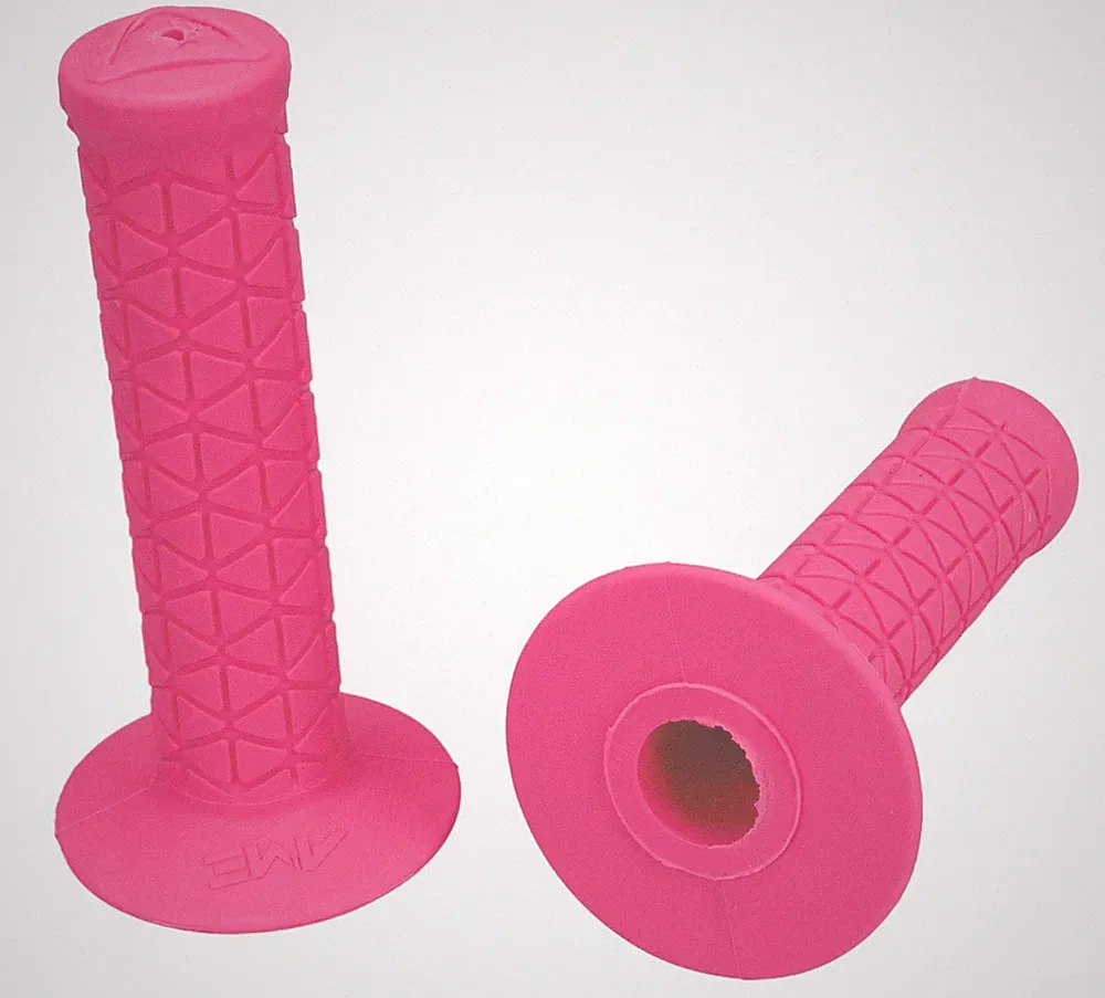 AME old school BMX bicycle grips - TRI - FLUORESCENT PINK