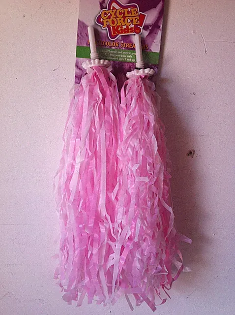 BICYCLE GRIPS STREAMERS POM POM PINK BIKES
