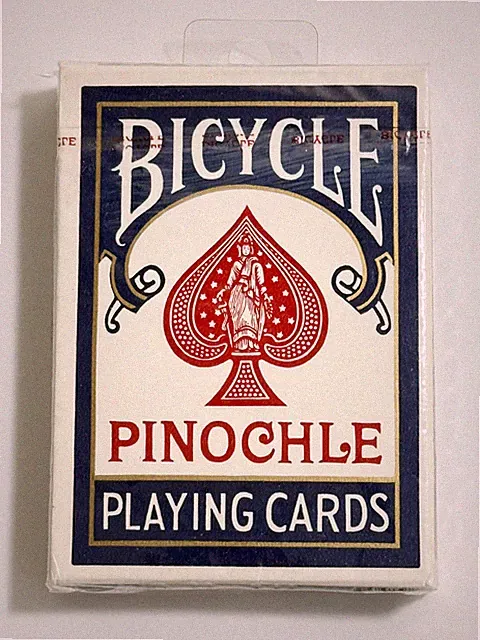 Bicycle Pinochle 48 Sealed Playing Card Deck Blue Sealed Vintage