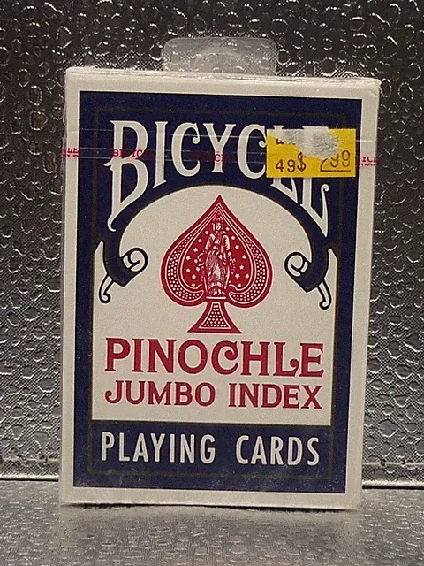 Bicycle Pinochle Jumbo Index Deck Playing Cards Air Cushion New Factory Sealed