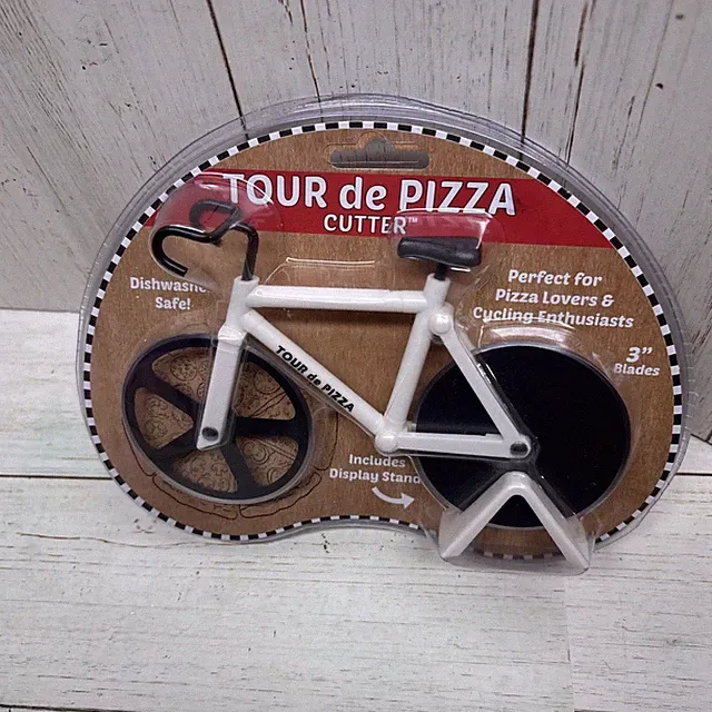 Bicycle Pizza Cutter TOUR de PIZZA Dual Stainless Steel 3" Blades (H4)