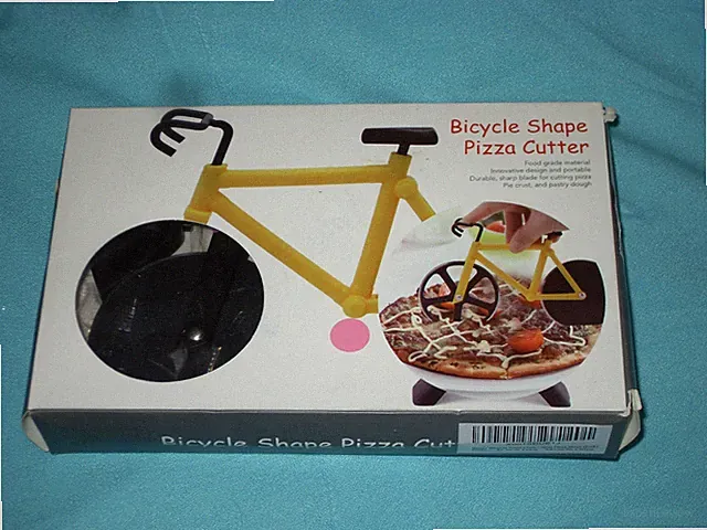 Bicycle Pizza Cutter Wheel Peeler Chopper Slicer Kitchen Pancake Cutter Pink NEW