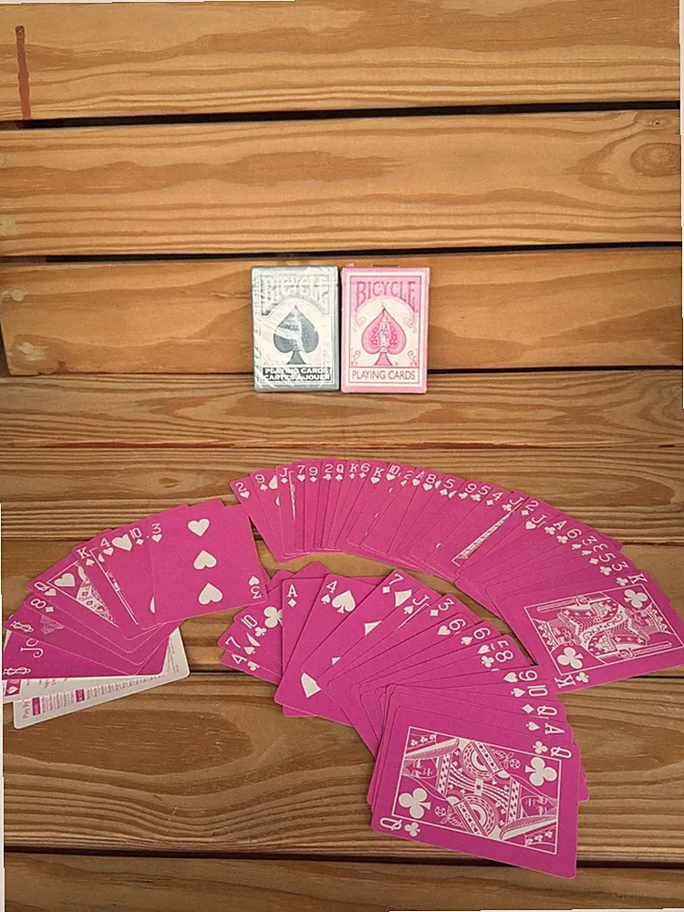 Bicycle Playing Cards Pink Reversible & Blue Standard x2 New & Used