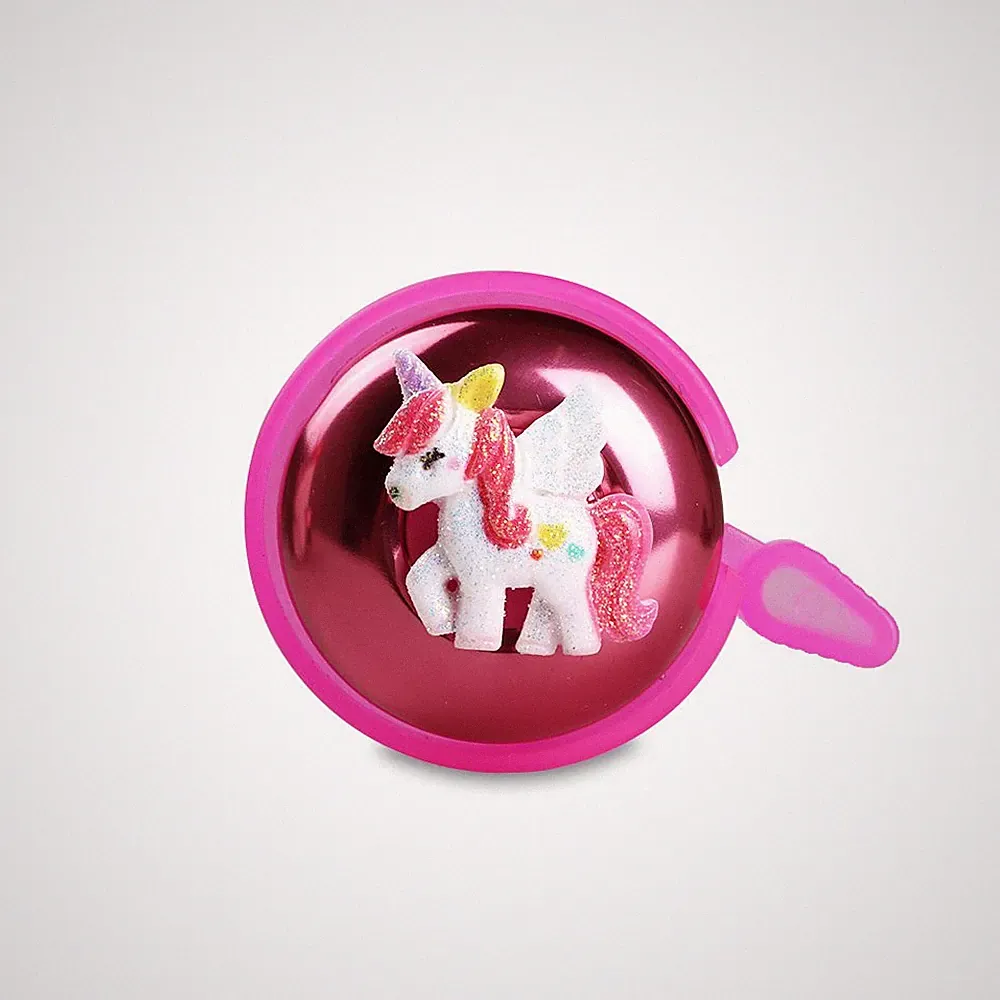 Bike Bell for Kid Girls, Bicycle Handlebar Cute Pink 3D Unicorn Cycling Bell