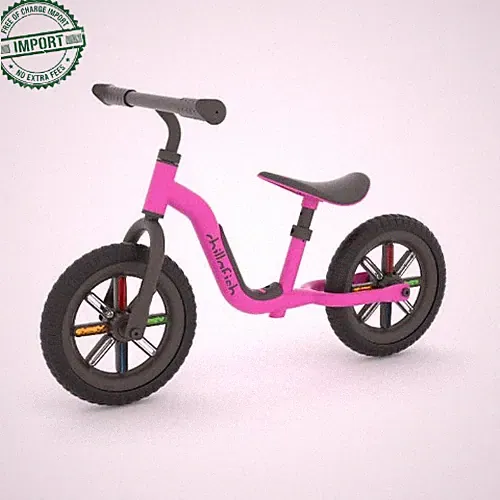 Chillafish Pink Buzzi 10' Balance Bike Kids, Toddler Bike Adjustable Seat, Pink