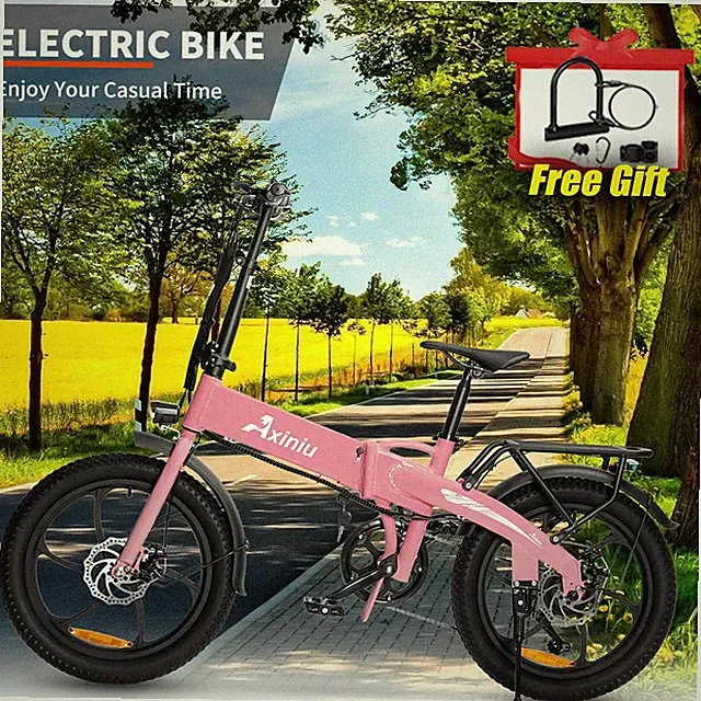 Electric Bike for Adult850W 48V 10.2AH 30MPH 75Mile 20''Fat Tire Folding E-bike