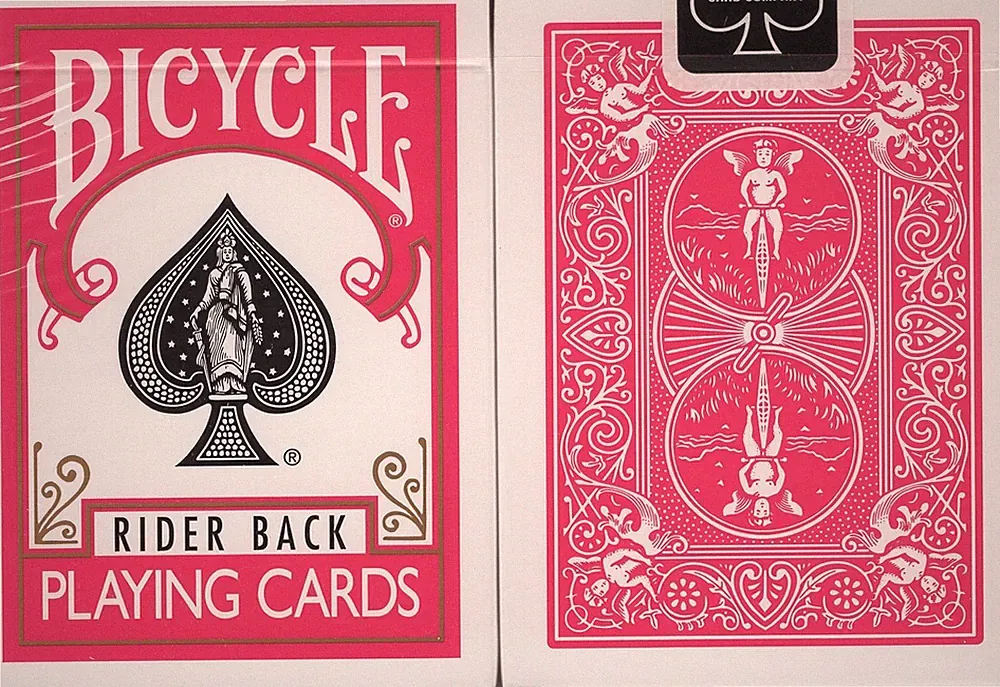 Fuchsia Rider Back Bicycle Playing Cards Poker Size Deck USPCC Pink Limited New