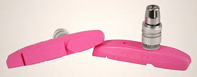 KOOL STOP Supra 2 bicycle BMX THREADED brake pads PINK