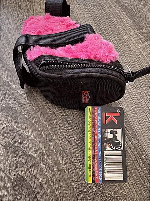 Krieg Cycling Saddle Bag Pink Fuzzy Furry Biking Road Bike Accessories