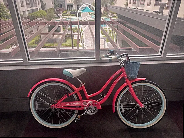 Kulana 24" Girls Pink Cruiser Bike with Basket, Coaster Brake, 1 Speed