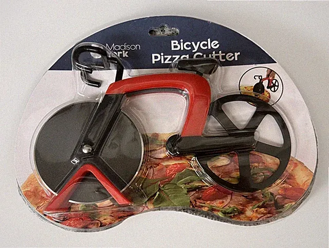 Madison Park Bicycle Pizza Cutter Bike Wheel Pizza Slicer Novelty Gift New