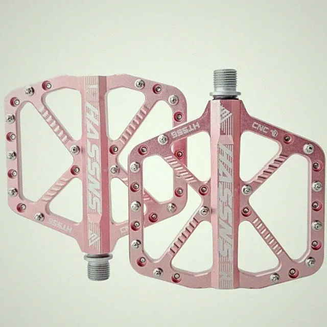 MTB Bike Pedals Flat Platform Aluminium Alloy 9/16 Inch Dual Bearing