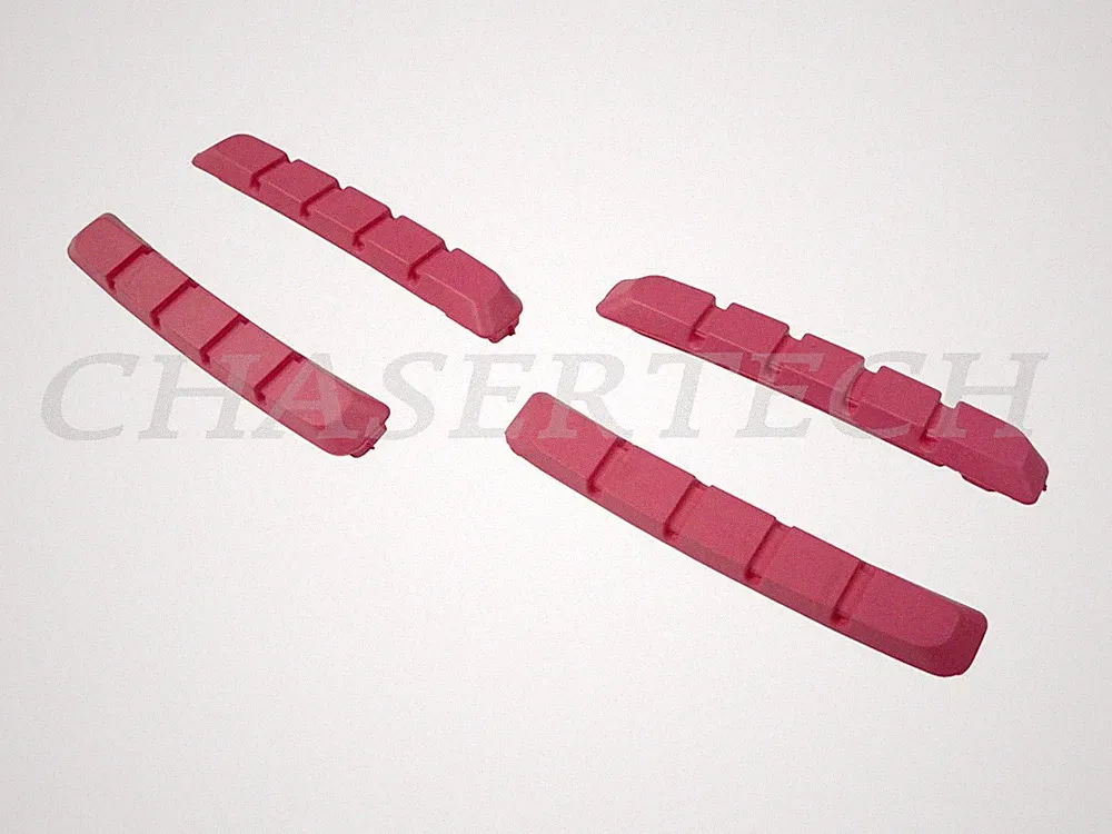 New MTB Cyclocross Bicycle Bike V-Brake Cartridge Pad Shoe Inserts Pink 2 Pairs
