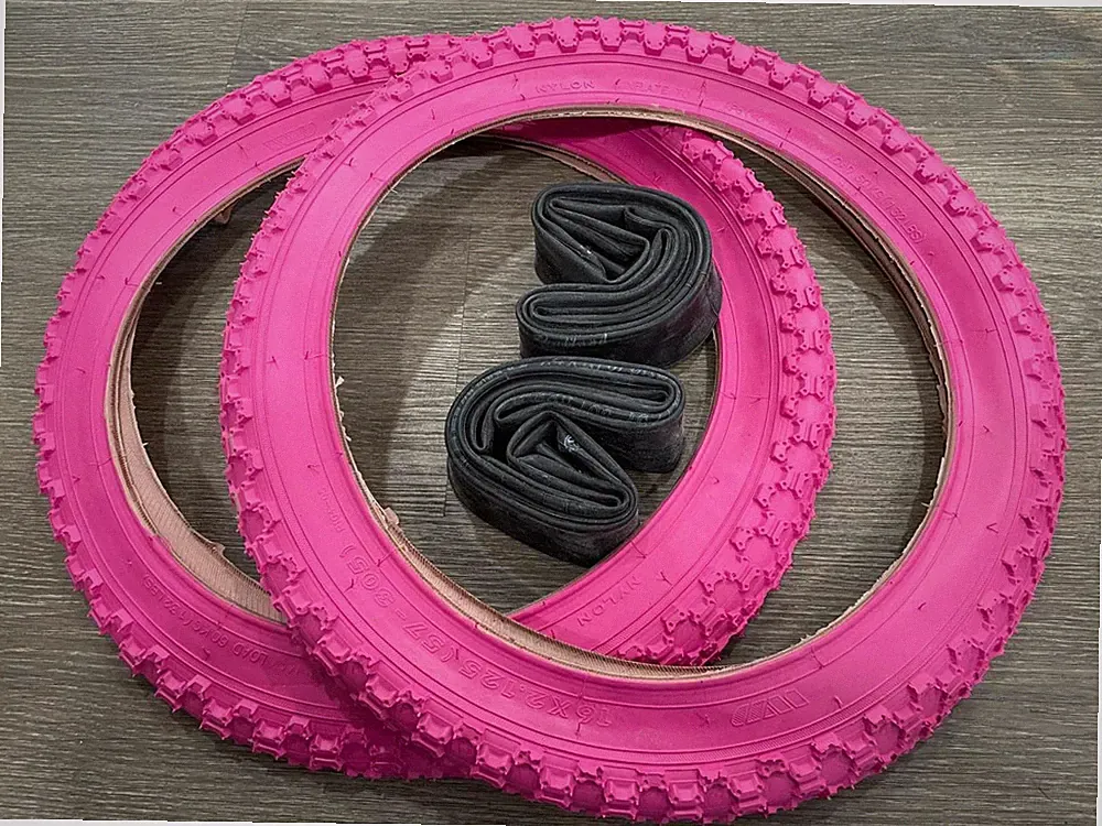 New PINK Kids Bicycle Tires and Tubes 16 x 2.125 Fits 1.75 1.95 BMX 16" Girls