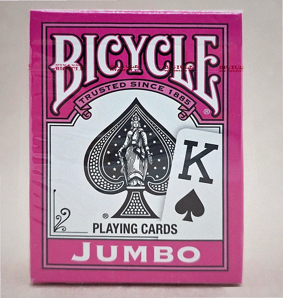 Pink Bicycle Jumbo Index 1-Deck of Playing Cards - Rider Back Poker Size
