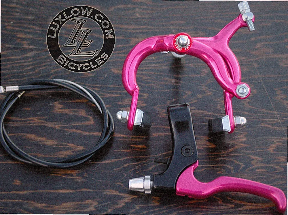 Pink Fixie ALLOY Front Brake Lever Cable Caliper Fixed Gear Bicycle Vintage Bike
