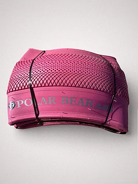 Polar Bear 26x4 Fat Tire Full Pink Foldable Honeycomb Street 2mm Puncture Guard