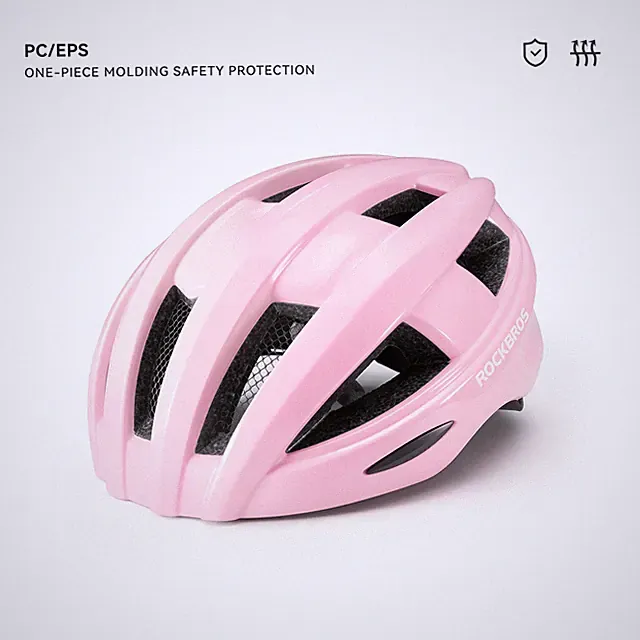 ROCKBROS Bike Helmet With Tail Light Rechargeable Light-Up Ultralight Breathable