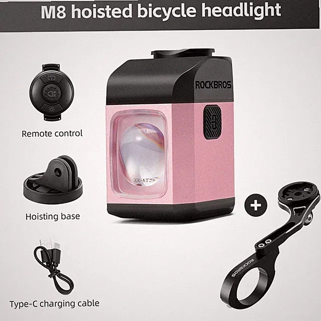 ROCKBROS Bike Light Remote Control 1600LM Hanging Hoisted USB-C Digital display