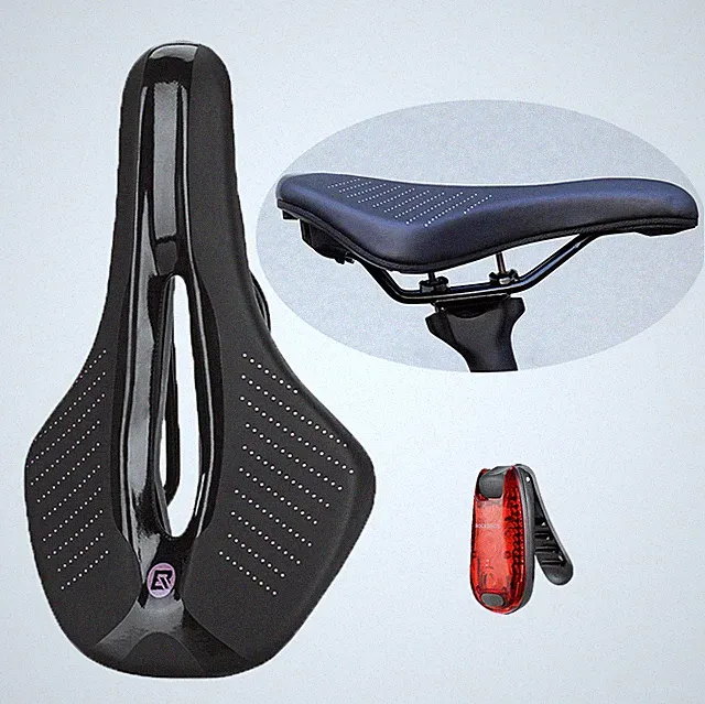 ROCKBROS Bike Seat Cycling Comfort Cushion Pink Saddle&Light Breathable Racing