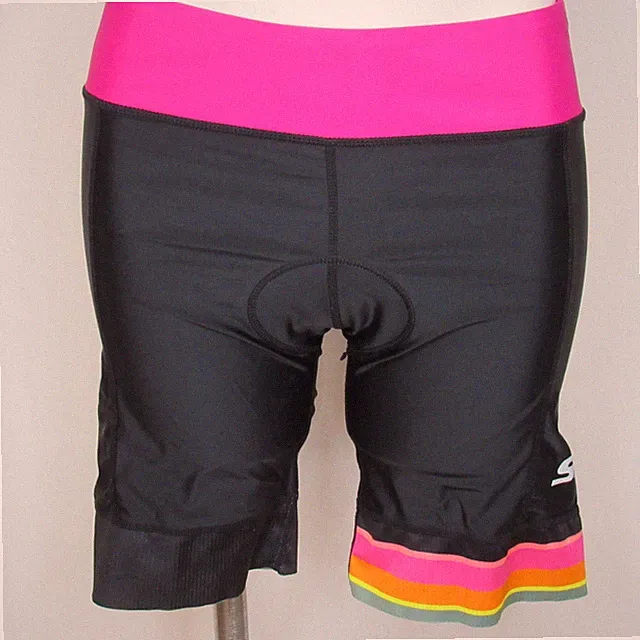 SL3S Black Pink Cycling Triathlon Bike Shorts Women's XL XLarge