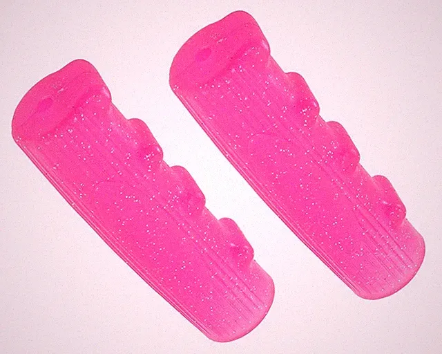 Sparkle Pink Oval Classic Cruiser Bicycle Grips Schwinn Phantom Prewar Style.