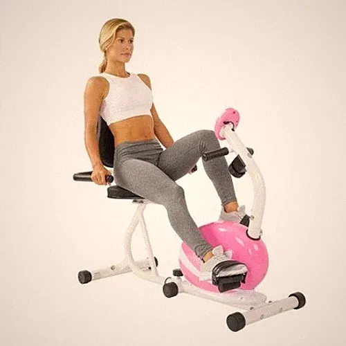 Sunny Health & Fitness Cardio P8400 Magnetic Recumbent Adjustable Bike Pink NEW