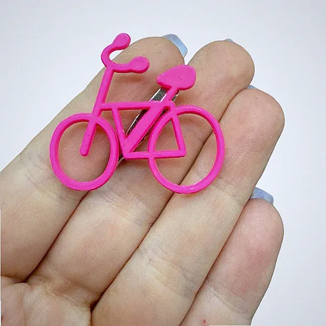 Vintage Jewelry pink bike brooch bicycle pin