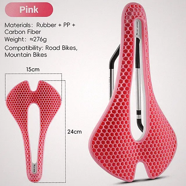 WEST BIKING Bicycle Saddle 3D Honeycomb Hollow Comfort Road Bike Seat Cushion
