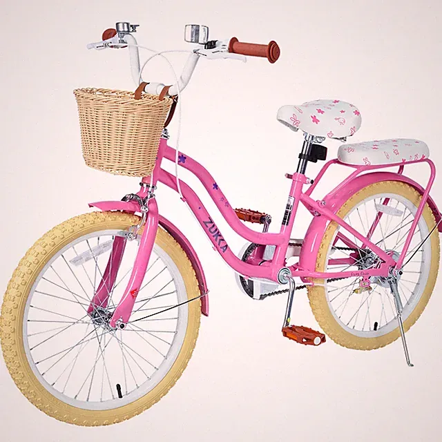 ZUKKA Kids Bike 20 Inch Girls Bike with Basket 7 Speed Cruiser Bike ,Pink